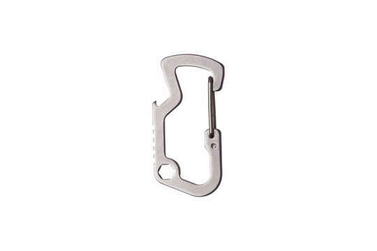 Steel multi tool pocket carabiner clip
