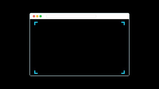Minimalist Digital Interface Frame with Cropping Guides for Software Workspace