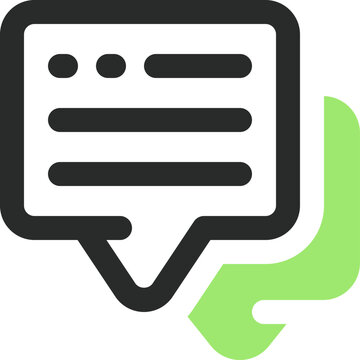 chat dual tone icon. Sleek and modern vector icon for websites, mobile apps, presentations, and logos. High quality and easy to edit.