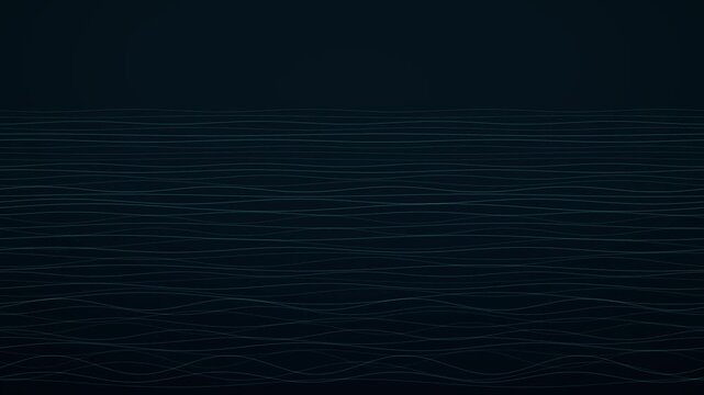 Elegant flowing ocean wave line art minimalist background loop