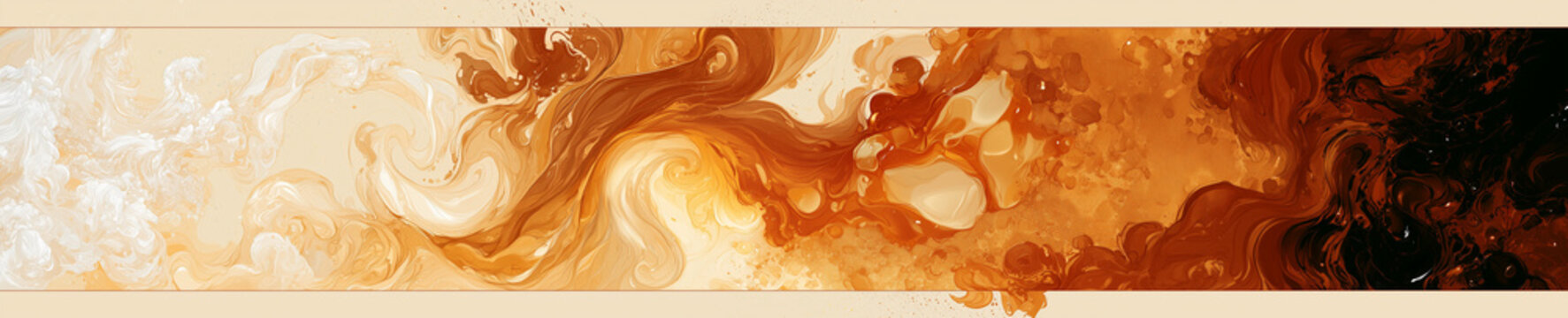 Abstract Orange and Amber Fluid Texture with Warm Organic Patterns