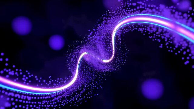 Deep Indigo Light Trails with Oscillating Glow