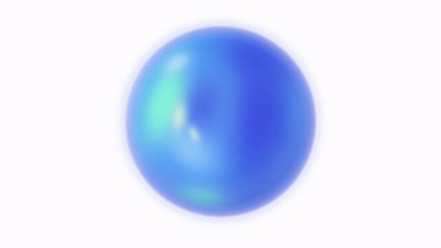 Blue glowing AI assistant orb pulsing and breathing while listening or thinking on a white background.