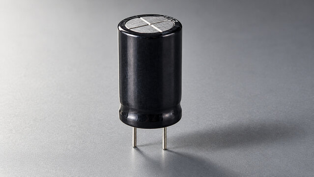 Electrolytic Capacitor with a Cross Scored Metal Top
