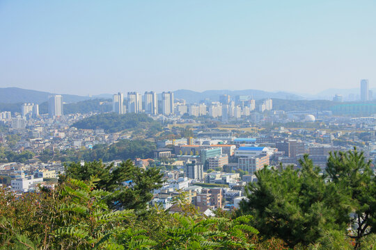 Skyline of Suwon City, South Korea