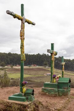 3 crosses, next to Cristo Blanco, Cusco, Peru