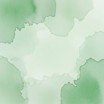 A tranquil watercolor background featuring soft sage and jade green washes with feathered edges, creating a calm and ethereal atmosphere, gradient, organic, edge