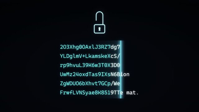 Text message encrypted into ciphertext and decrypted with padlock