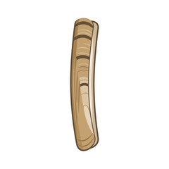 Illustration of a single razor clam isolated on white background © Laris