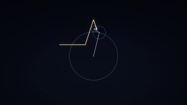 Fourier series epicycles drawing a star shape with rotating circles