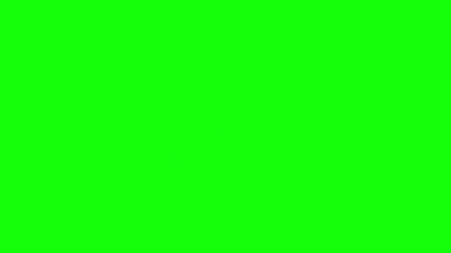 Water splash animation fluid effects bursting with ripples on green screen chroma key background