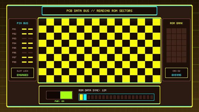 Retro Game Console Boot Up and Game Loading Animation