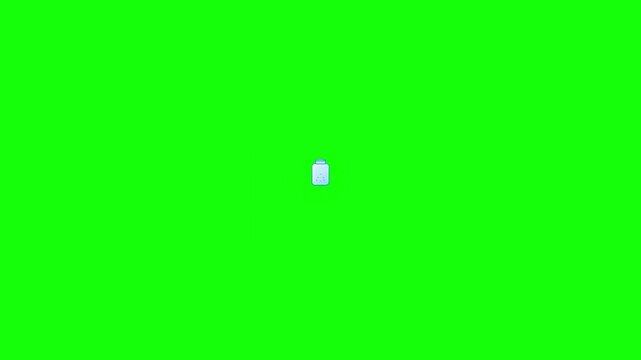 Gold coins falling into money glass jar animation on green screen background for financial savings investment growth concept
