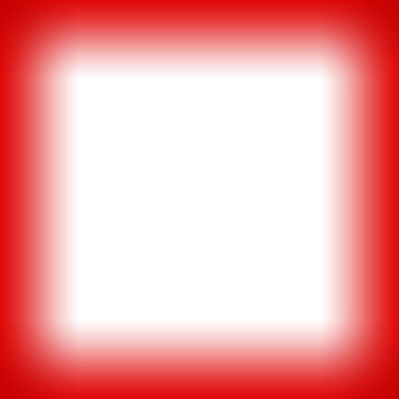 Red square vignette border graphic element with soft center gradient light focus