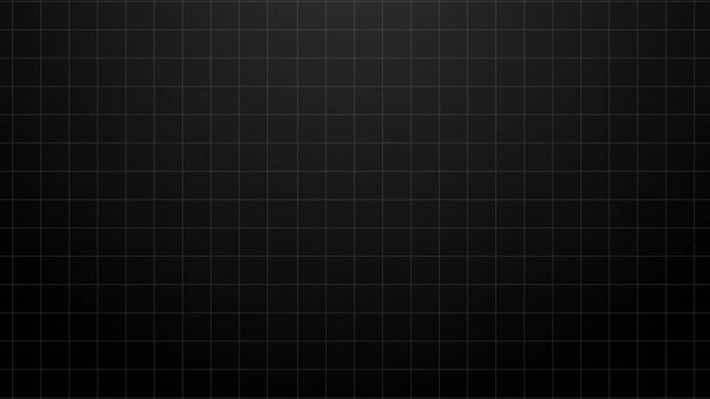 Intersecting white lines on black animated background forming moving grid and digital graph display, Animated Black Background with White Grid Lines and Intersecting Lines