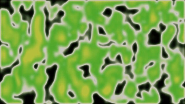 Abstract green organic liquid patterns morphing and flowing dynamically