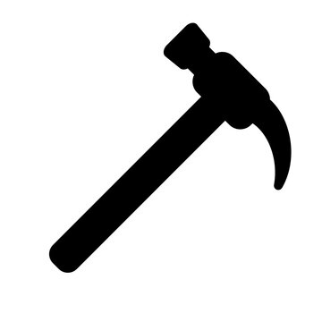 vector hammer silhouette