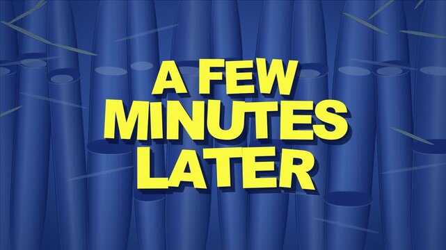 A Few Minutes Later Cartoon Text Animation, Funny Time Transition Title Screen