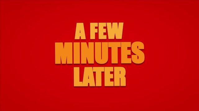 A Few Minutes Later Cartoon Text Animation, Funny Time Transition Title Screen