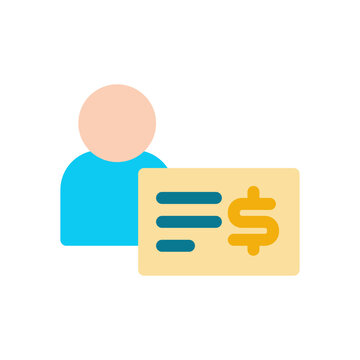payroll simple flat icon illustration
