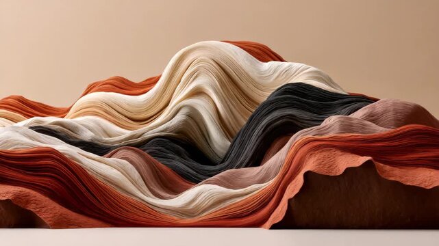 Layered Paper Sculpture Rock Strata Layers