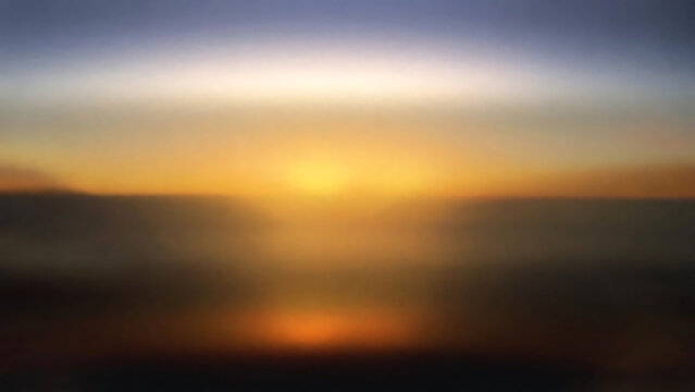 Beautiful sunset over calm landscape with soft golden and orange glow illustration