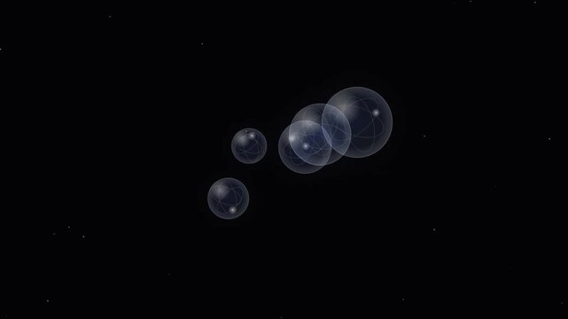 A mesmerizing assembly of translucent bubbles floats gracefully across the darkness, creating an enchanting visual harmony that inspires wonder and imagination throughout every single observer