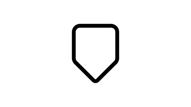 Minimalist shield icon symbolizing protection security and trust for