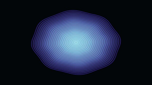 Abstract audio visualizer using animated topological contour lines that warp and distort based on frequencies.