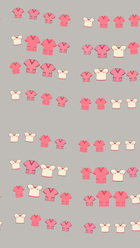 Pink and cream scrub tops pattern