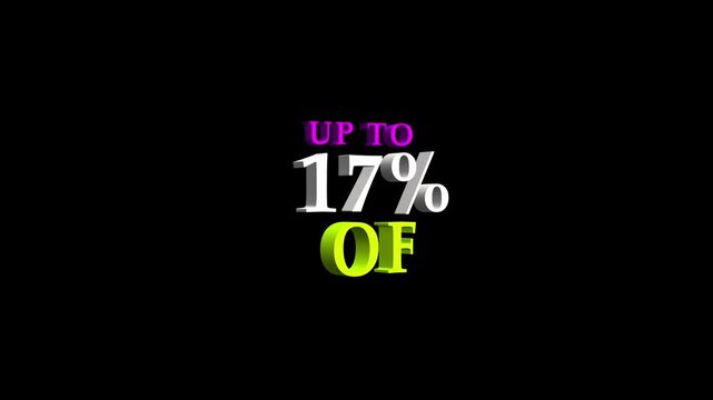 Up to 17% off promotional 3 d text animation for sales and marketing campaigns discount