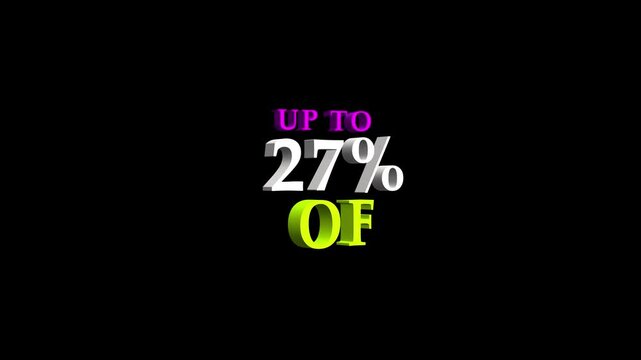 Up to 27% off promotional 3 d text animation for sales and marketing campaigns discount