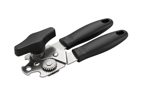Stainless Steel Manual Can Opener Heavy Duty Tin Opener Kitchen Tool Isolated on White Background