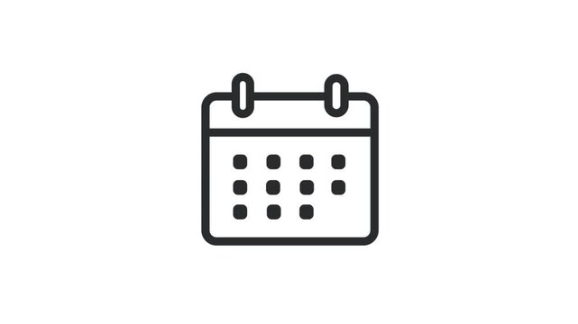 Black calendar date planner icon vector illustration graphic design