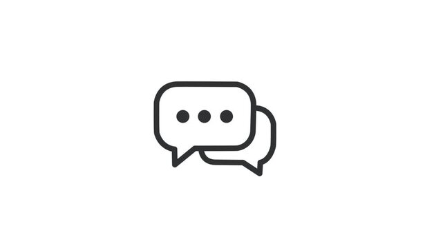 Speech bubbles chat icon for messaging and online customer communication
