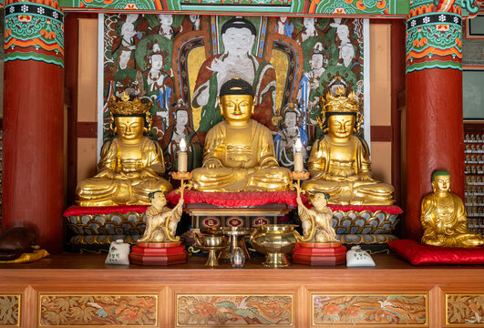 부처,불상,탱화,석조여래삼존좌상,대웅전,운수사,모라동,사상구,부산