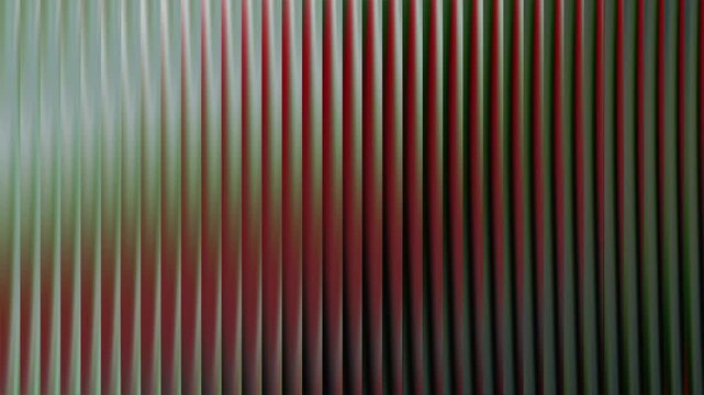 Vertical corrugated texture with gradient red and green light reflections