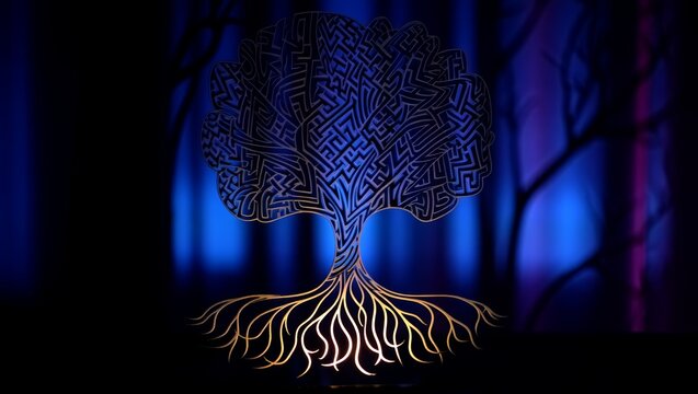 Mystical Maze Tree of Life Sculpture