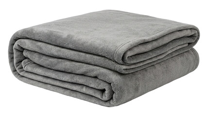 Soft folded gray blanket with plush texture © ZubVector