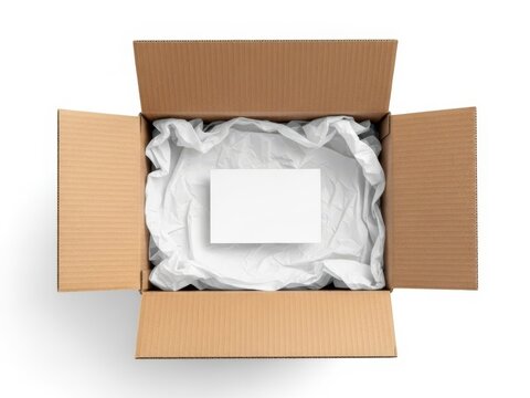 Packaged foam cushion in cardboard box