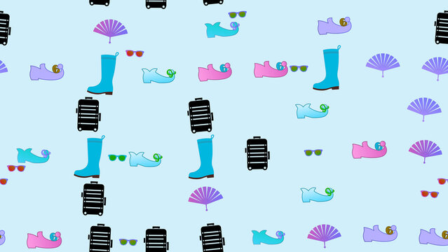 Travel accessories pattern