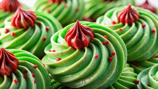 A symphony of emeraldgreen wasabi stripes harmonize with crimson soy sauce swirls on pristine white canvas beauty unites