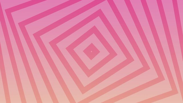 Soft pink geometric animation featuring nested square outlines and a warm pastel gradient