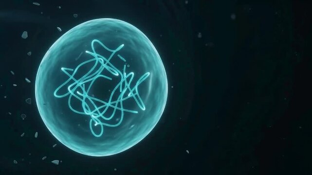 Supple Aqua Cell Spheroid and Cytoskeleton Baseline Rest