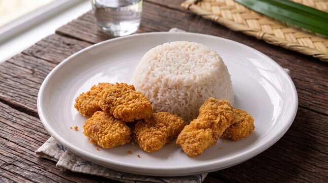 Chicken Nuggets with Rice