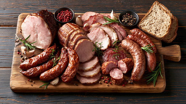 Rustic Smoked Meat and Sausage Platter