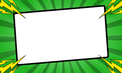Blank POP Art Comic Background Design Frame Template New © RKSTUDIOBASE