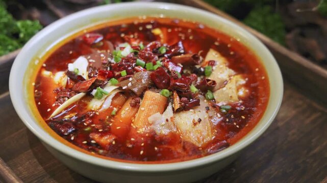 Classic Sichuan-style spicy hot dish: Maoxuewang (Sichuan-style spicy blood curd)