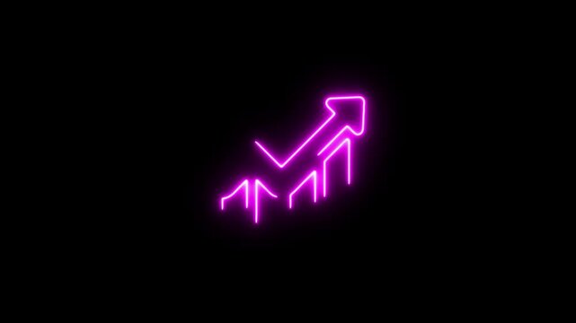 stock market graph on black