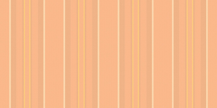 Sorkshop fabric background vector, patch lines pattern textile. Leb texture seamless vertical stripe in orange and light colors.